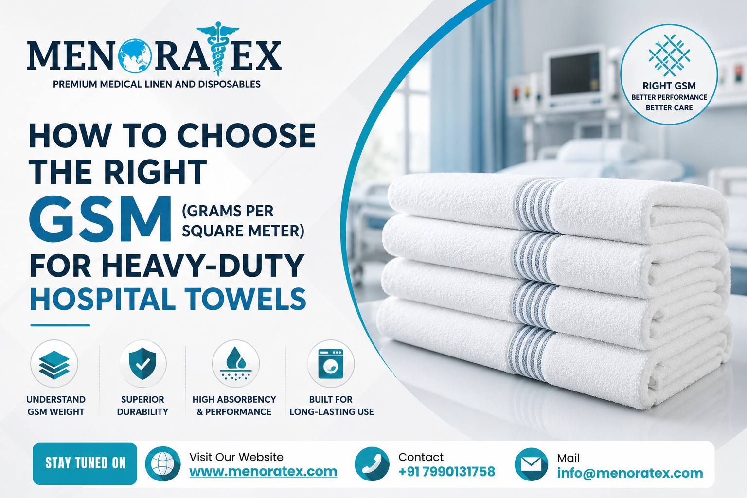 How to choose the right GSM for heavy-duty hospital towels, premium medical linen, absorbent healthcare towels, and durable hospital textile solutions.
