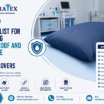 Fluid-proof and wipeable medical pillow covers for healthcare and hospital use