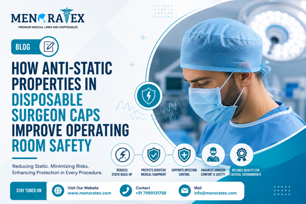 How Anti-Static Properties in Disposable Surgeon Caps Improve Operating Room Safety